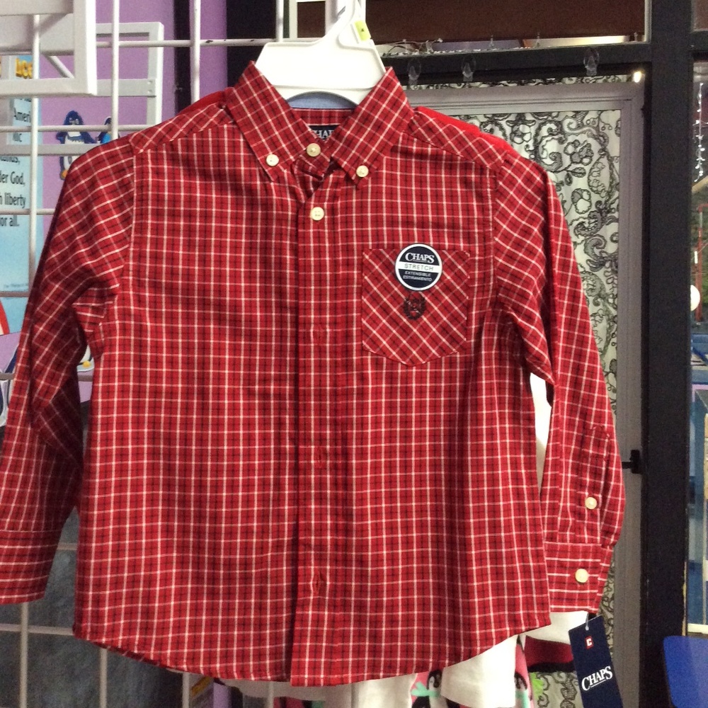 Chaps size 4 red dress shirt